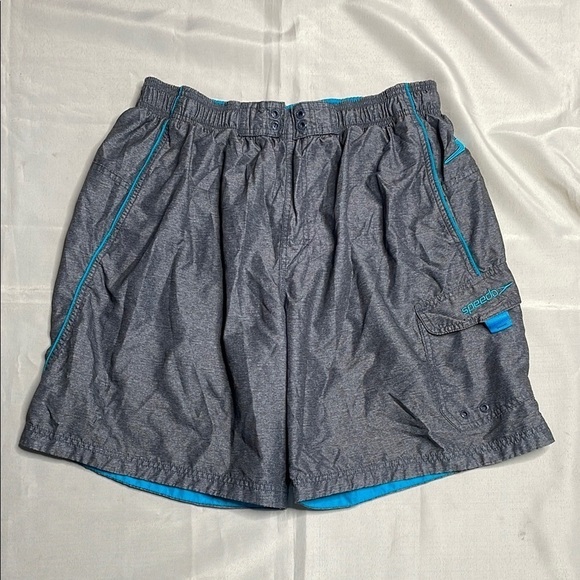 Speedo Other - SPEEDO Gray and Blue Swim Shorts